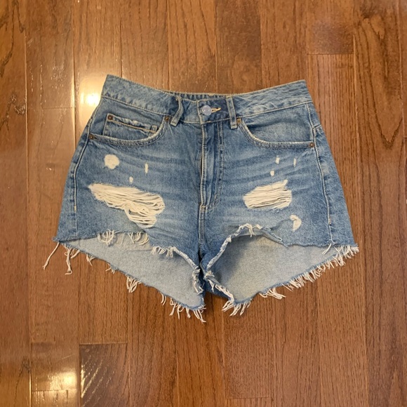 garage denim shorts